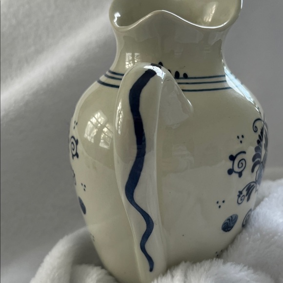 Artisan Blue Floral Ceramic Jug - Picture 8 of 10